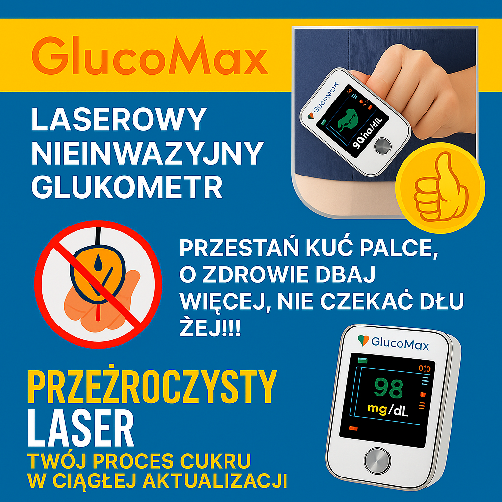 GlucoMax 11 w 1- Monitoruje poziom glukozy bez igieł – Płacisz za 1, dostajesz 2 + Prezent!