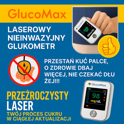 GlucoMax – Monitoruje poziom glukozy bez igieł – Płacisz za 1, dostajesz 2 + Prezent!